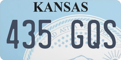 KS license plate 435GQS