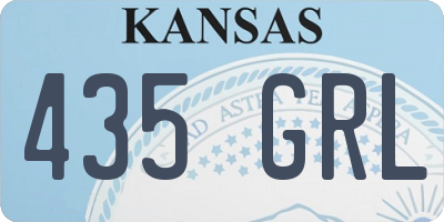 KS license plate 435GRL