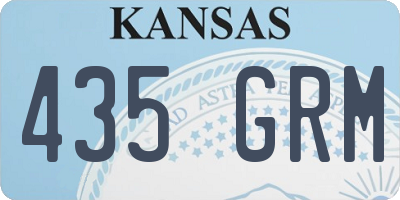 KS license plate 435GRM