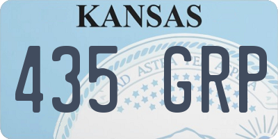KS license plate 435GRP