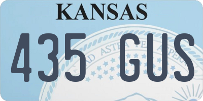 KS license plate 435GUS