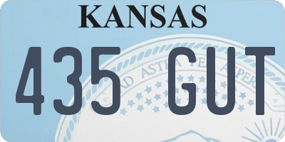 KS license plate 435GUT