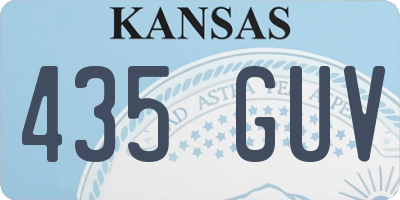 KS license plate 435GUV