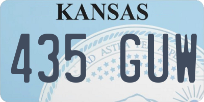 KS license plate 435GUW