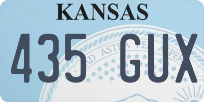 KS license plate 435GUX