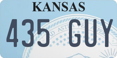 KS license plate 435GUY