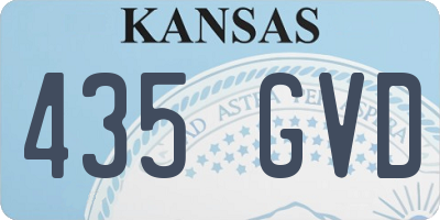KS license plate 435GVD