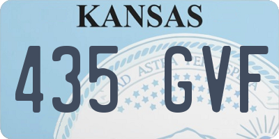 KS license plate 435GVF