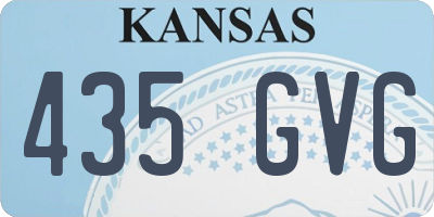 KS license plate 435GVG