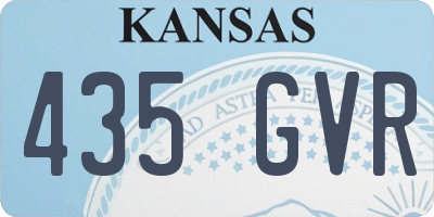 KS license plate 435GVR