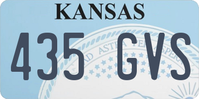 KS license plate 435GVS