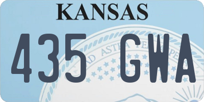 KS license plate 435GWA