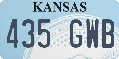 KS license plate 435GWB