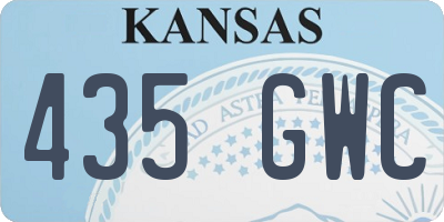 KS license plate 435GWC