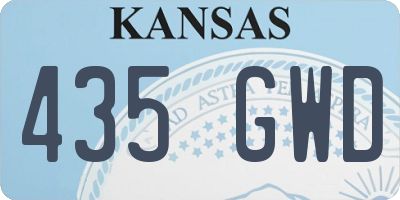 KS license plate 435GWD