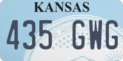 KS license plate 435GWG