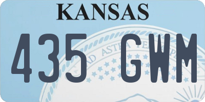 KS license plate 435GWM