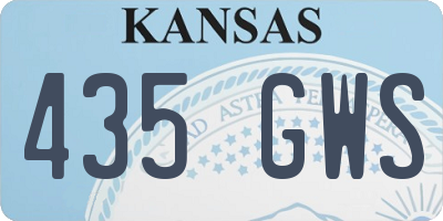 KS license plate 435GWS