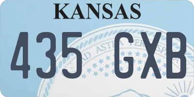 KS license plate 435GXB