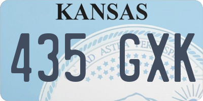 KS license plate 435GXK