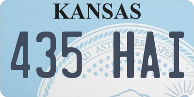 KS license plate 435HAI