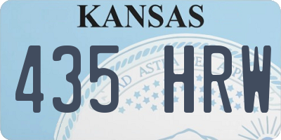 KS license plate 435HRW