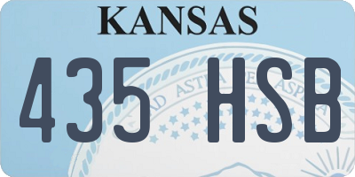 KS license plate 435HSB