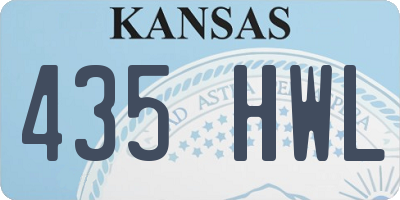 KS license plate 435HWL