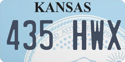 KS license plate 435HWX