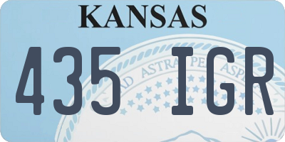 KS license plate 435IGR