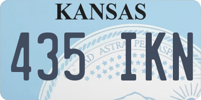 KS license plate 435IKN