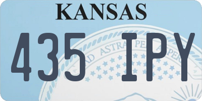 KS license plate 435IPY