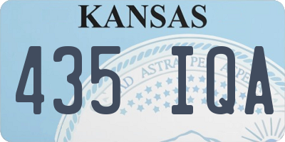 KS license plate 435IQA
