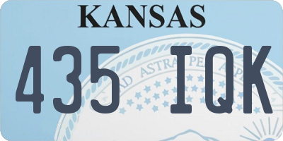 KS license plate 435IQK
