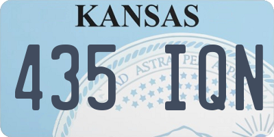 KS license plate 435IQN