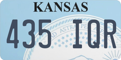 KS license plate 435IQR