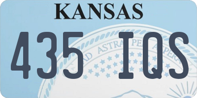 KS license plate 435IQS