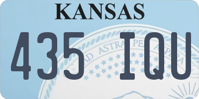 KS license plate 435IQU