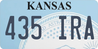 KS license plate 435IRA