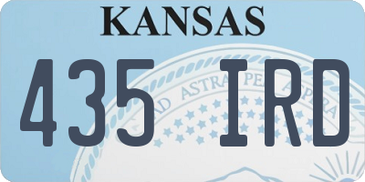 KS license plate 435IRD
