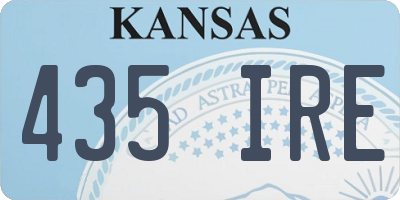 KS license plate 435IRE
