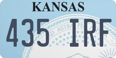 KS license plate 435IRF
