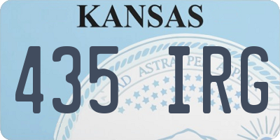 KS license plate 435IRG