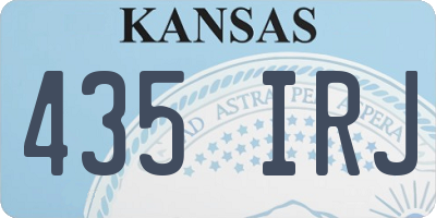 KS license plate 435IRJ