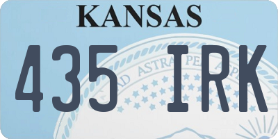 KS license plate 435IRK