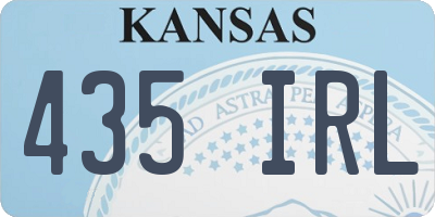 KS license plate 435IRL