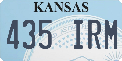 KS license plate 435IRM