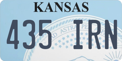 KS license plate 435IRN