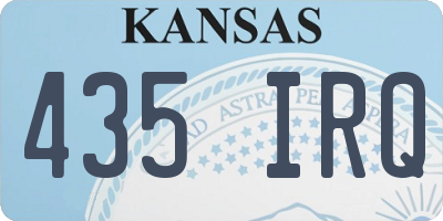 KS license plate 435IRQ