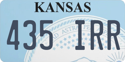 KS license plate 435IRR